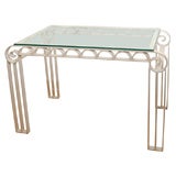 Iron and glass table