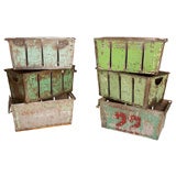 Vintage French industrial bins