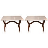 Pair of ice cream parlor tables