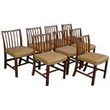 Set 8 Mahogany Dining Chairs