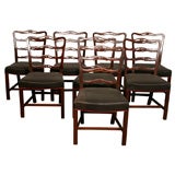 Set 10 Chippendale-style Dining Chairs