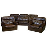DeSede Sofa Set in Chocolate Leather