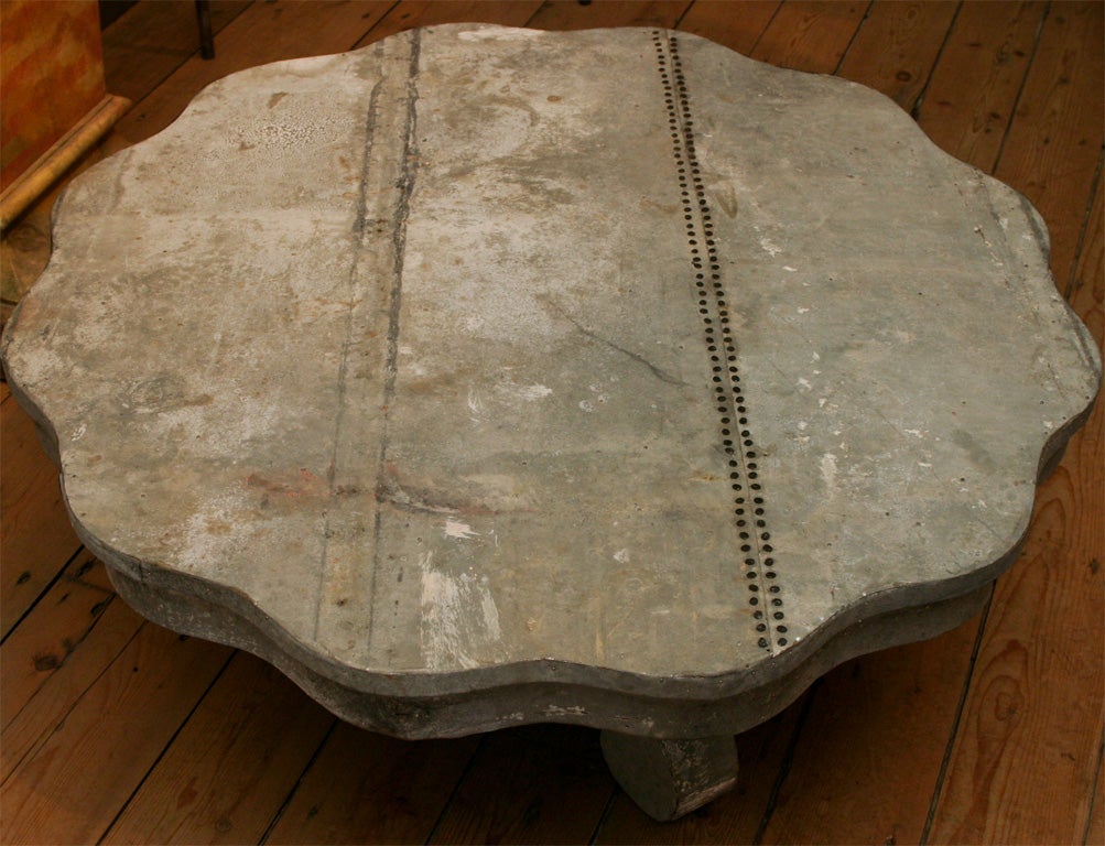 Scalloped Metal Coffee Table 1