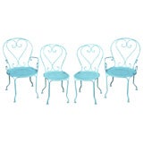 Set of Four French Belle Epoque Garden Chairs