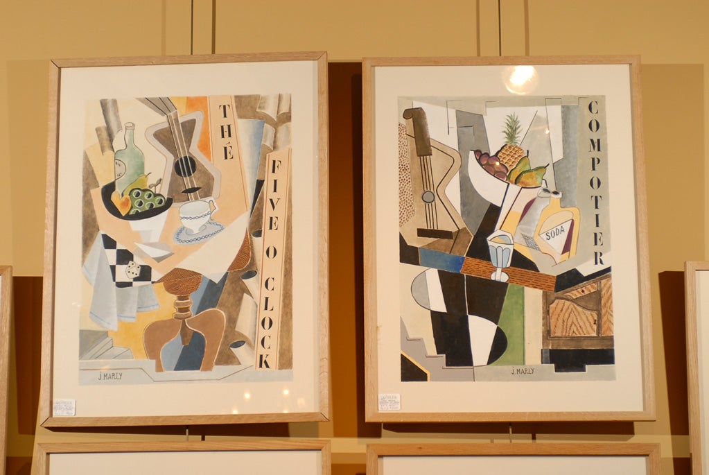 Vintage French Paintings by Jacques Marly 5