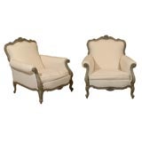 Pair of Vintage French Bergeres