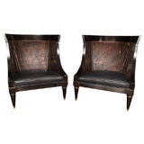 Pair of Walnut and Cane Side Chairs
