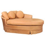 Oval Leather Settee