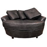 Round Leather Lounge Chair