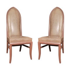 Retro Pair of Gothic Style Side Chairs