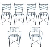 Dante Negro 'Grazia' Iron Arm Chair and Side Chairs