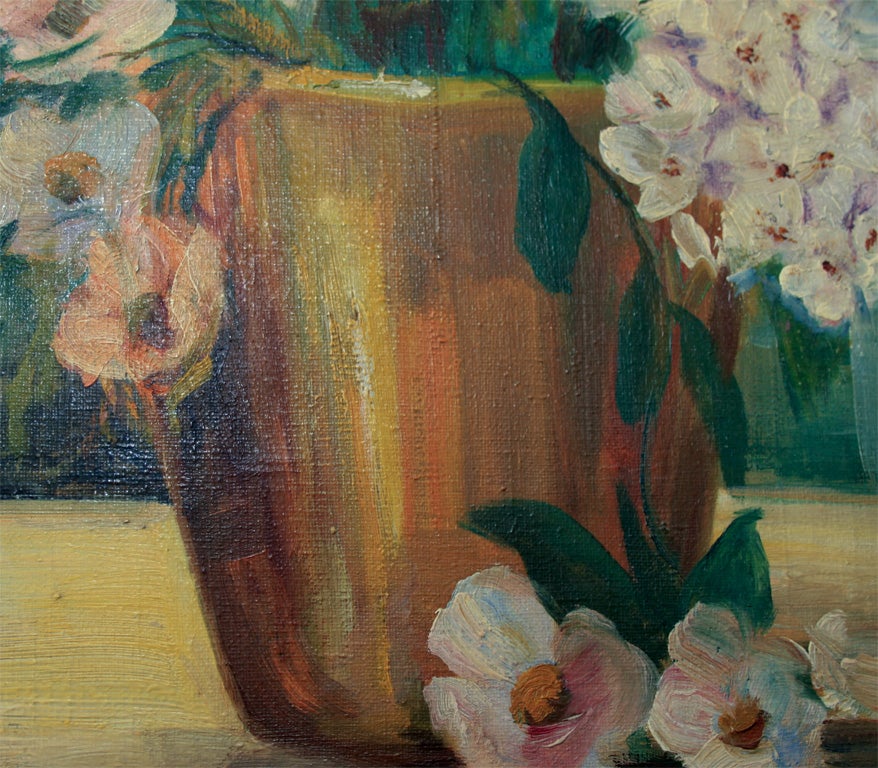 L.v. Knoblauch: Flower Still Life. Oil on canvas. 2