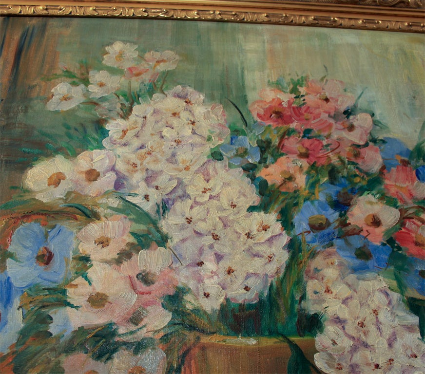 L.v. Knoblauch: Flower Still Life. Oil on canvas. 3