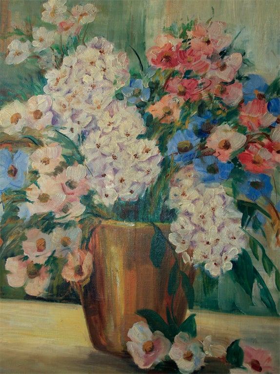 L.v. Knoblauch: Flower Still Life. Oil on canvas. 4