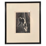 Vintage Art Deco  Wood Engraving by Rockwell kent ( The Diver)
