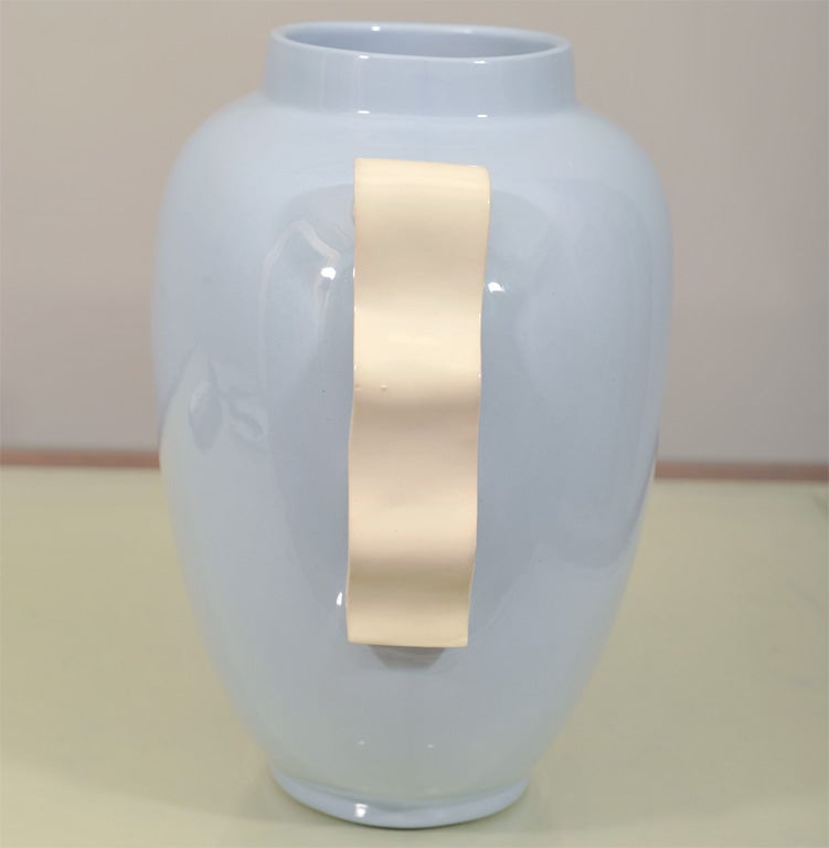 20th Century Art Deco Neoclassical Ceramic Urn Vase By Boch Frerres