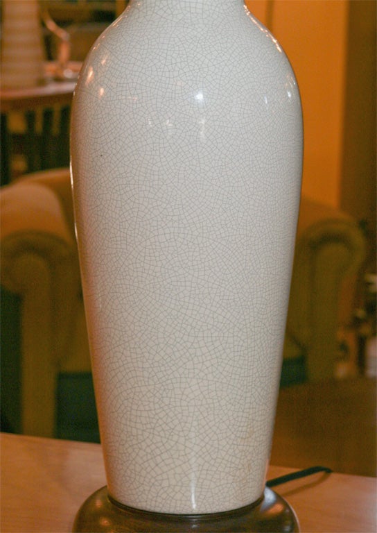 Mid-20th Century Raku Glazed Table Lamp For Sale