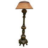 Antique Bronze Cloissonne Standing Lamp
