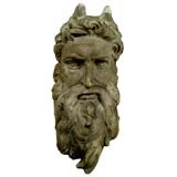 Classical 20th c. Sculpted Face of Moses by Chester Beach
