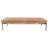Nicos Zographos quilted upholstered bench