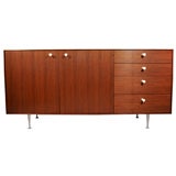 George Nelson walnut thin edge dresser, mfg. Herman Miller
