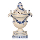 Blue and White Potpourri Vase