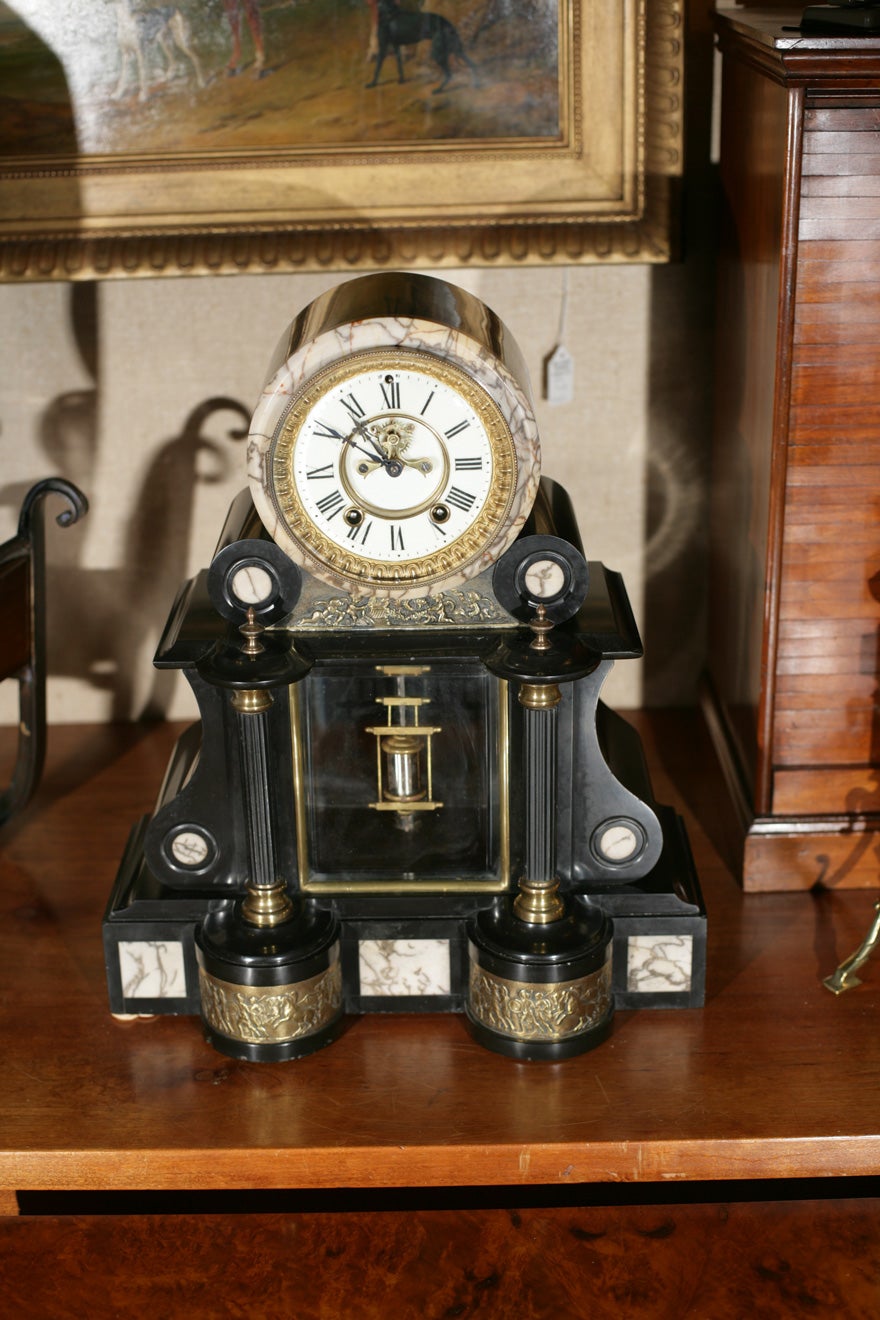 black marble clock