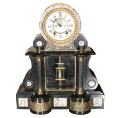 Black Marble Mantel Clock