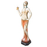 Antique EGYPTIAN LADY STATUE~