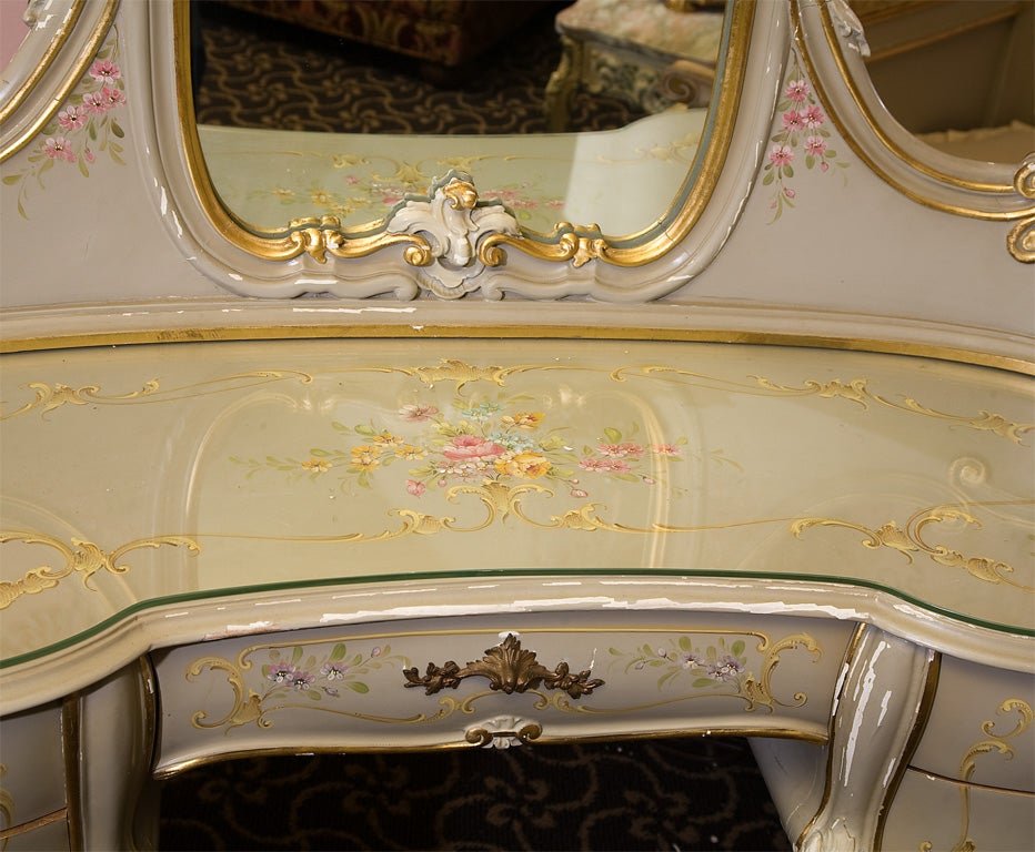 Decadent Hand painted, Rococo Revival Vanity 1