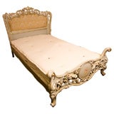 Rococo Revival Bed with matching side table~