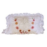 Vintage Floral Satin Pillow