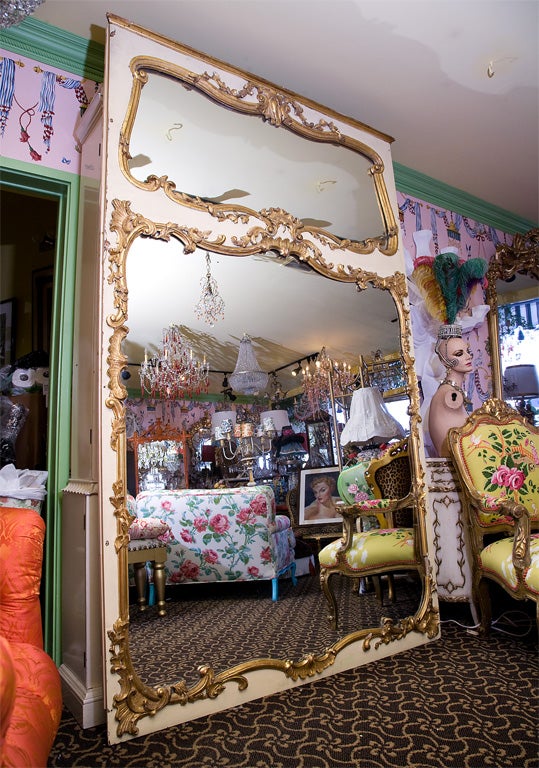 19th Century 19c Grand Gilded French Mirror For Sale