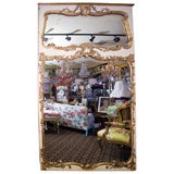 Antique 19c Grand Gilded French Mirror