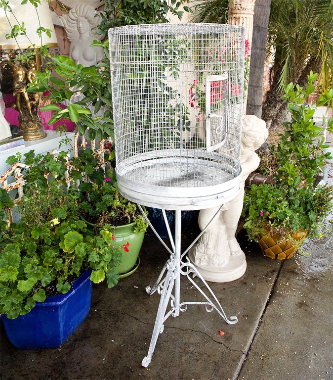 Rustic, Cylindrical Birdcage For Sale 2
