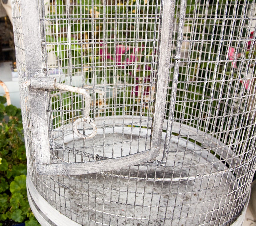 Rustic, Cylindrical Birdcage For Sale 4