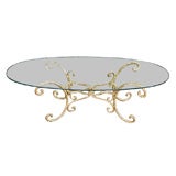 ITALIAN GILDED ROPE COFFEE TABLE~