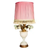 Vintage Marble Tulip Lamp with Custom Shade