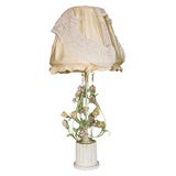 Italian Tole Lamp with Vintage Shade