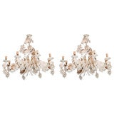 Pair of  Italian Tole Grape Chandeliers