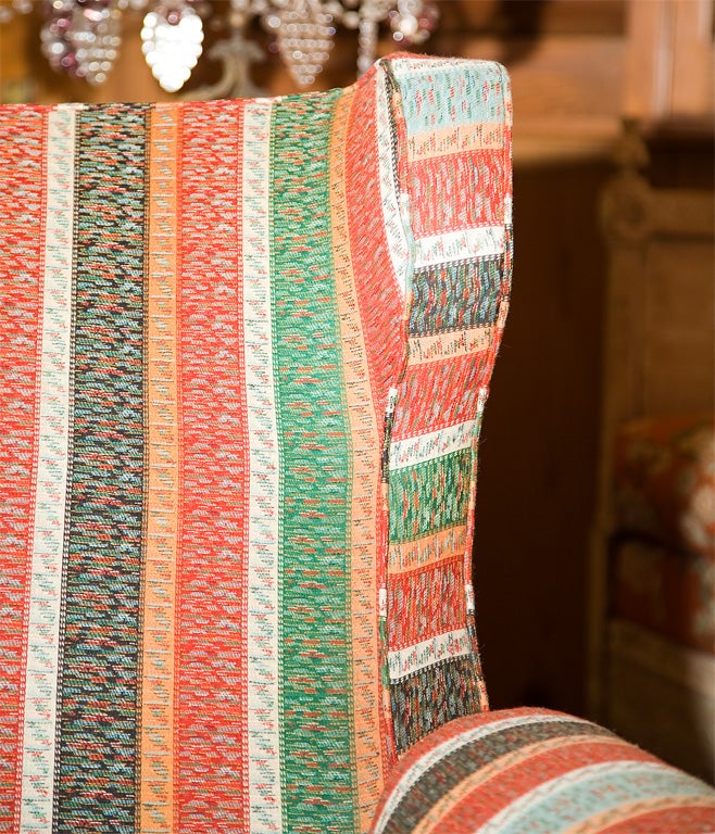 Vintage Paisley Antique Club Chair In Good Condition For Sale In Palm Springs, CA