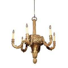 Large Giltwood Basket-form Chandelier