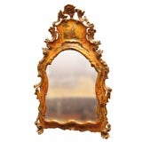 Antique Rococo Style Painted Mirror