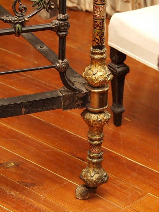 A Repousse Gilt Tester Bed with Crown 2