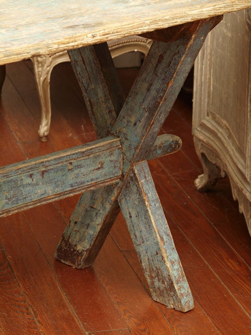 Primitive 19th Century Farm Table For Sale