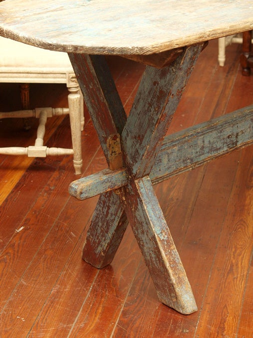 19th Century Farm Table In Distressed Condition For Sale In New Orleans, LA