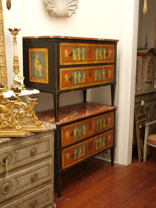 Pair of Painted Commodes