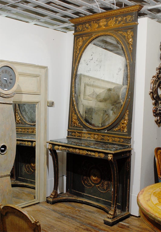 Period Neoclassical Console And Mirror
