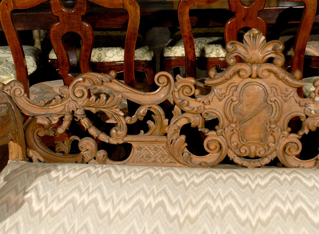 carved wooden bench seat