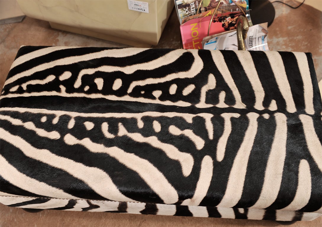 zebra print ottoman